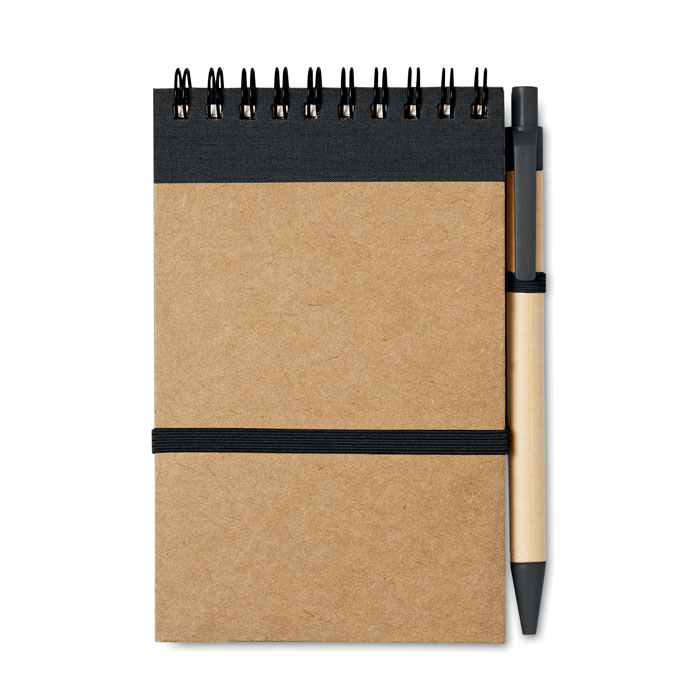 A6 recycled notepad with pen