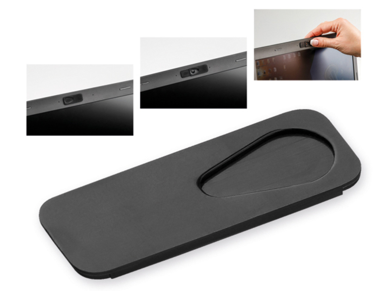 BLINDER plastic cover for webcam integrated in laptops, Black