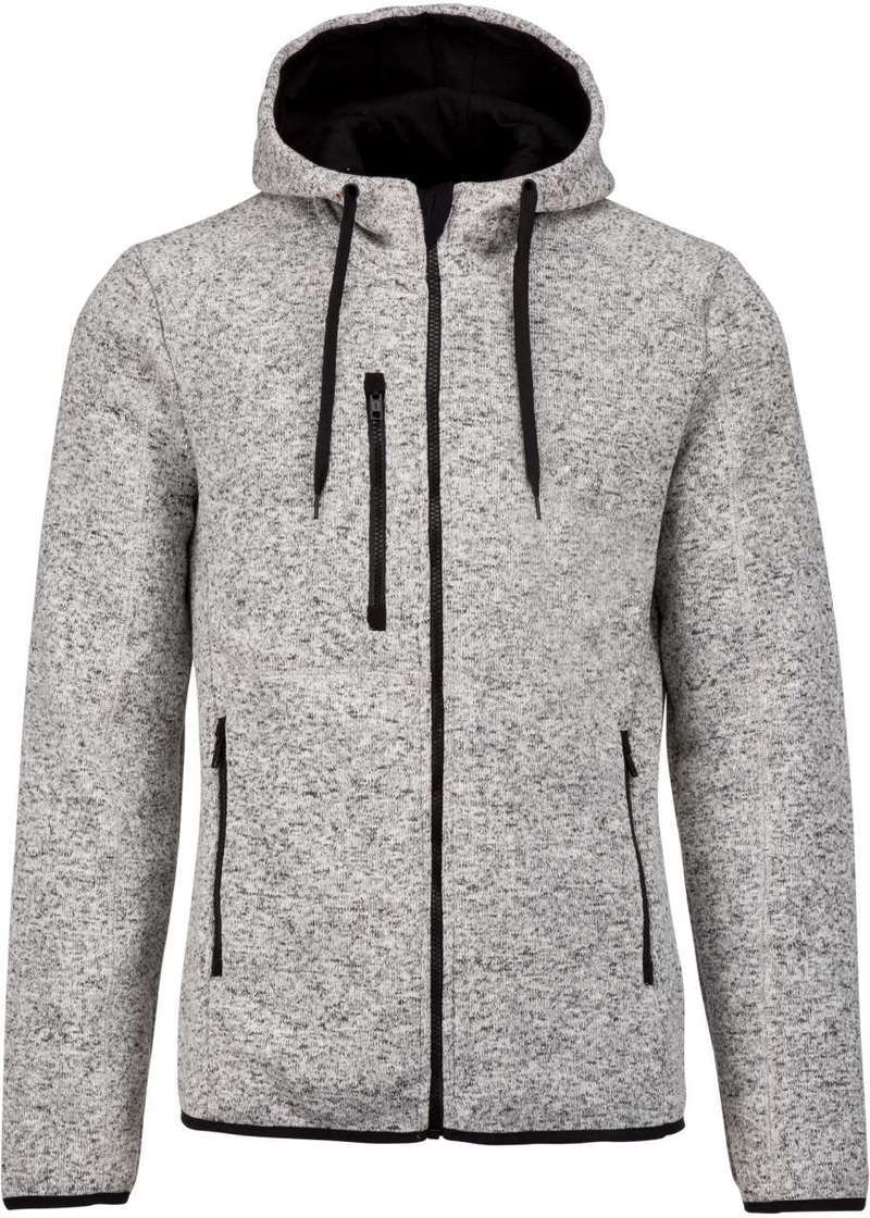 MEN'S HEATHER HOODED JACKET