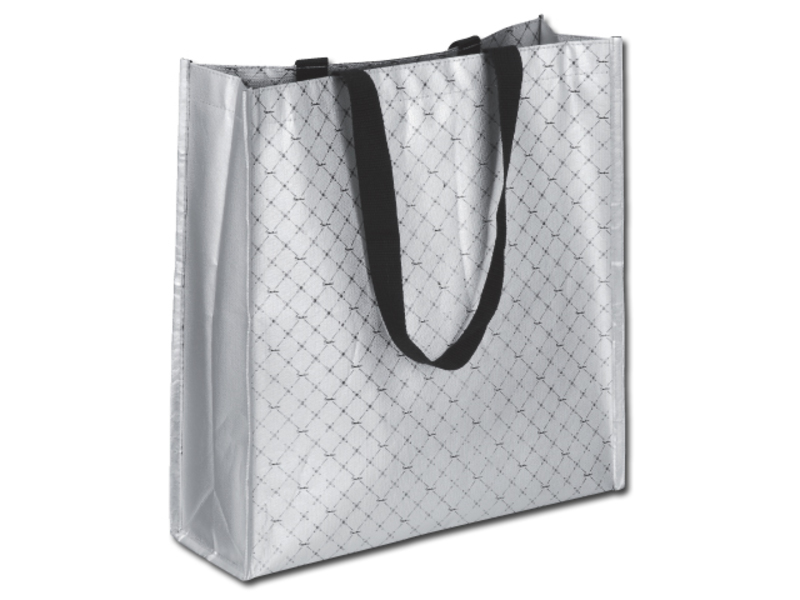 MARVELL shopping bag SANTINI, Satin silver