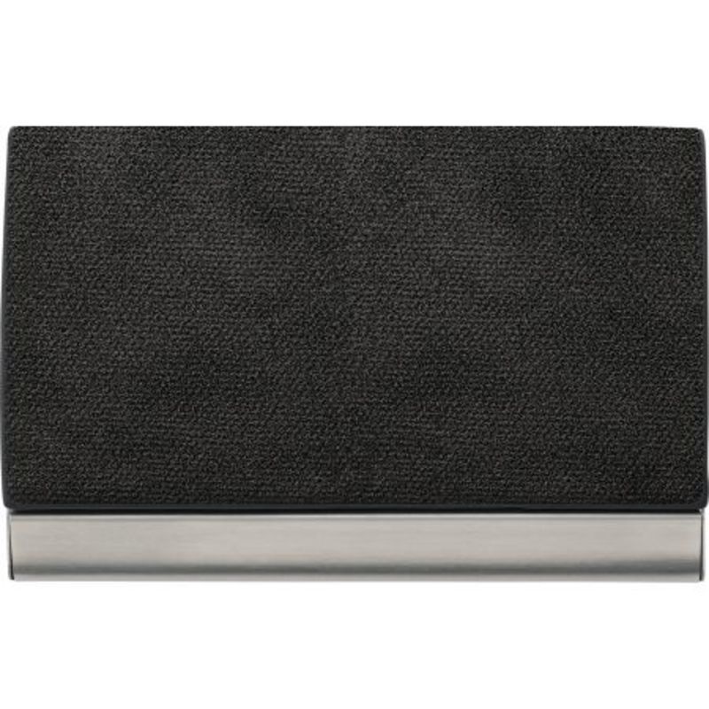 Horizontal, curved business card holder