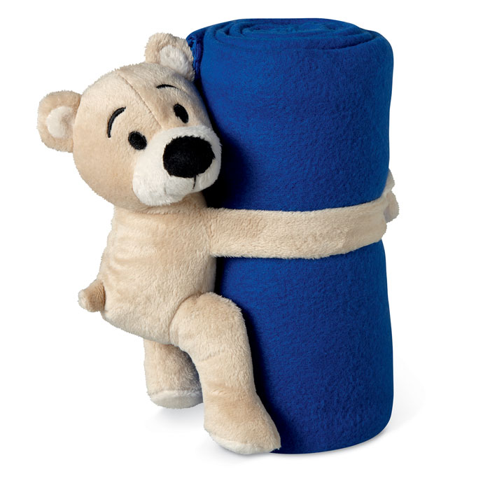 Fleece blanket with bear