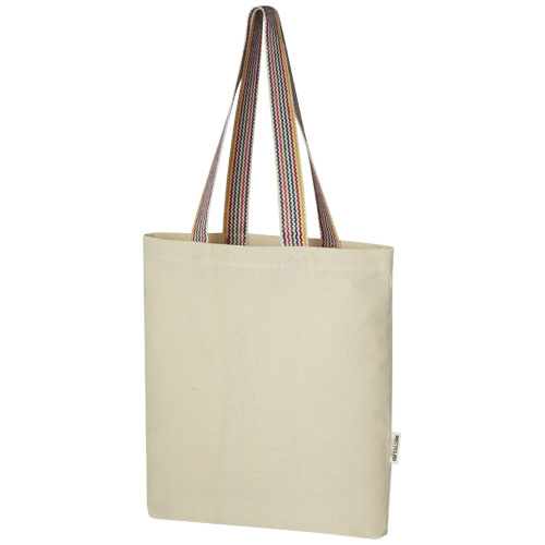 Rainbow 180 g/m² recycled cotton tote bag 5L