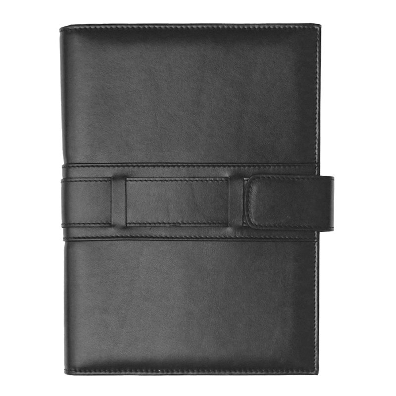 Agenda din piele Millenium Due Negru, 17 x 24 cm