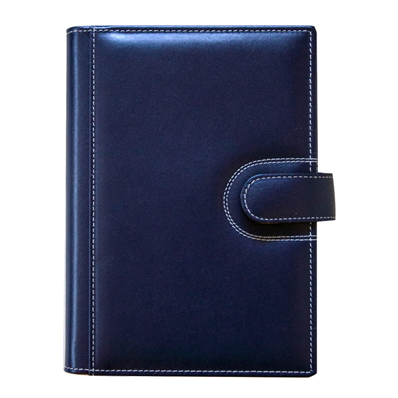 AGENDA DIN PIELE ELBA BLU, 17X24 cm