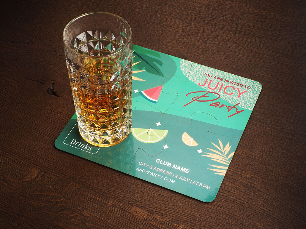 PUZZLE printed paper coaster