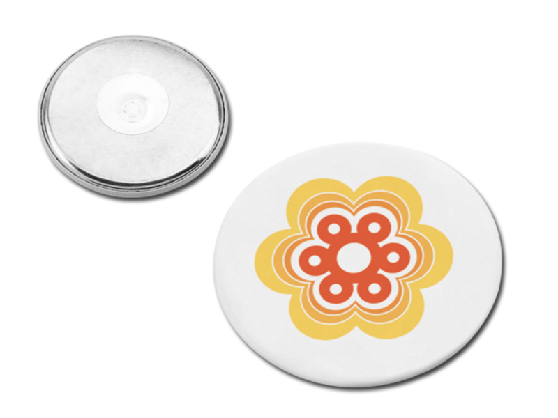 BUTTON III magnetic button small, White