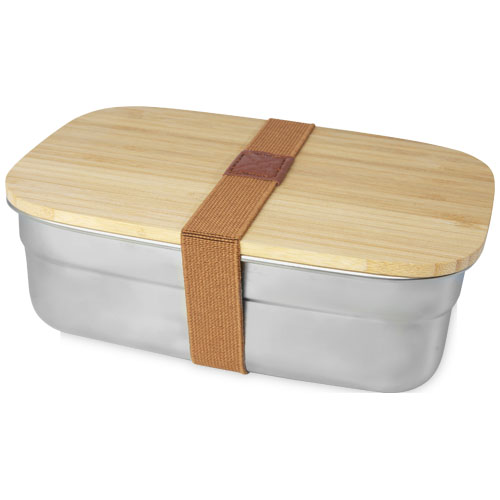 Tite stainless steel lunch box with bamboo lid