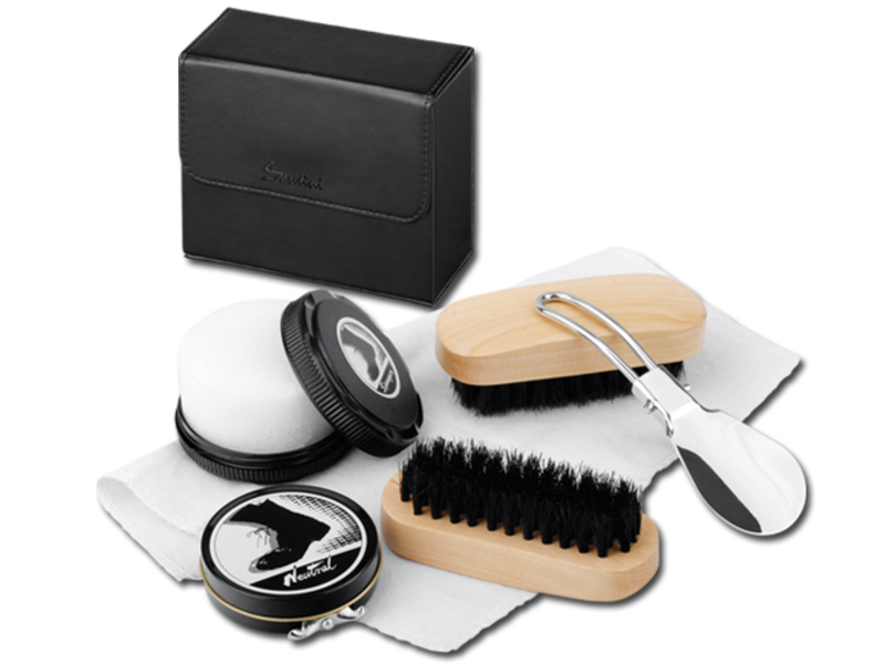 MARILOU shoe cleaning kit 6 in 1, SANTINI, Black