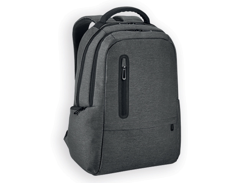 FREN nylon laptop backpack, Heather anthracite
