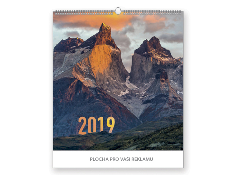 MOUNTAINS wall calendar, 45x48cm