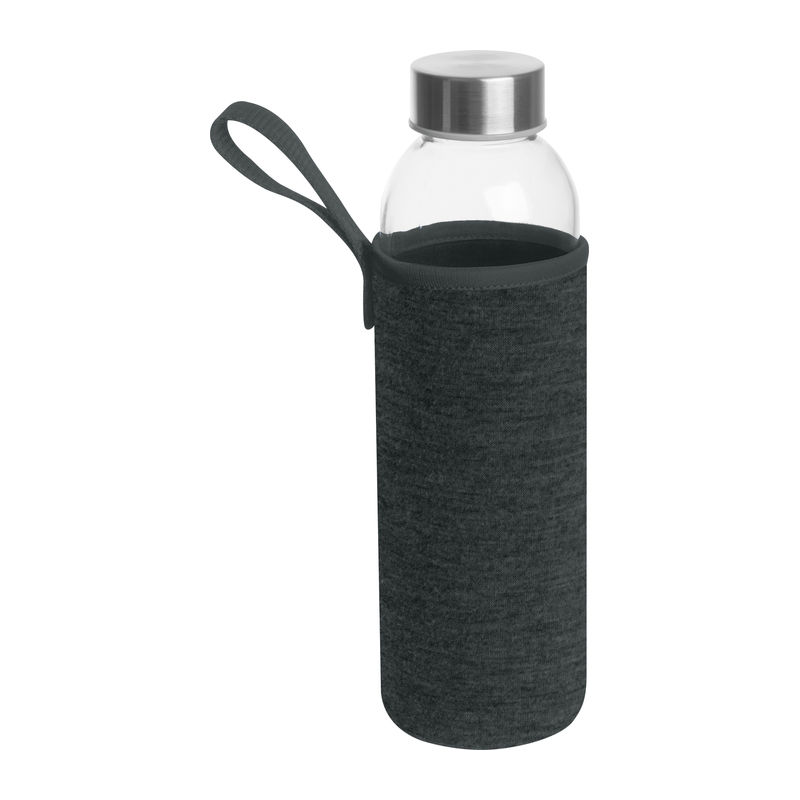 Glass drinking bottle in neoprene pouch Klagenfurt