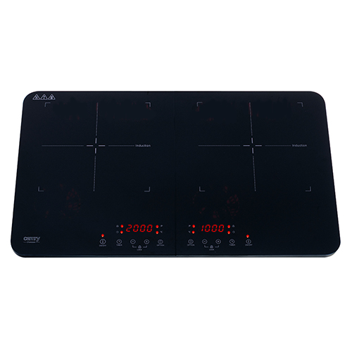 Cooker induction two-burner