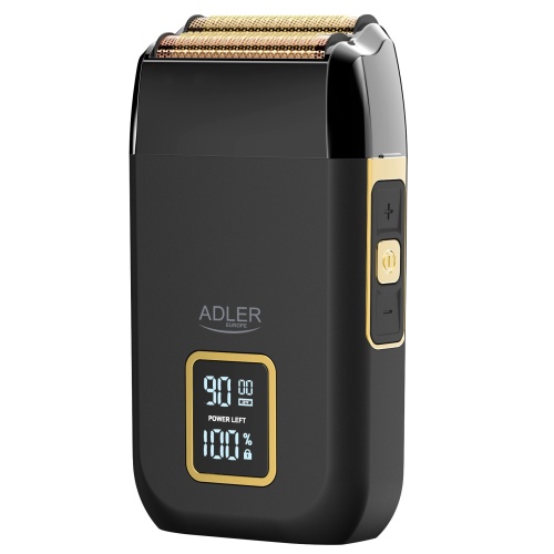 Professional Foil Barber Shaver, Dual Cutting Head, Titanium Foil, 3 Speeds 8000–9000 RPM, LCD Display, USB-C