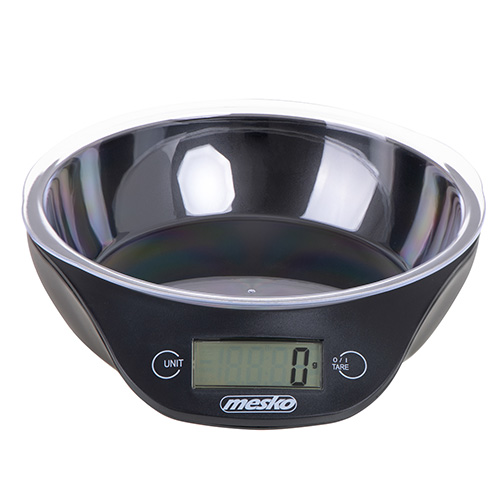 Kitchen scale with a bowl