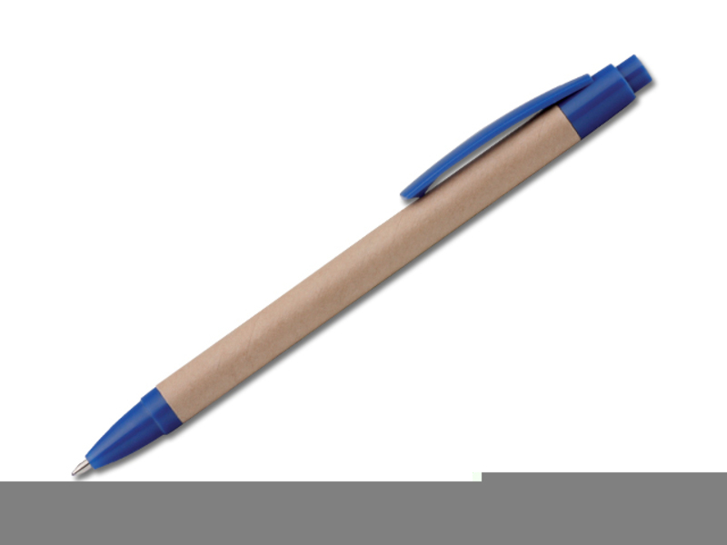 CRASTY plastic and cardboard ball pen, blue refill, Blue
