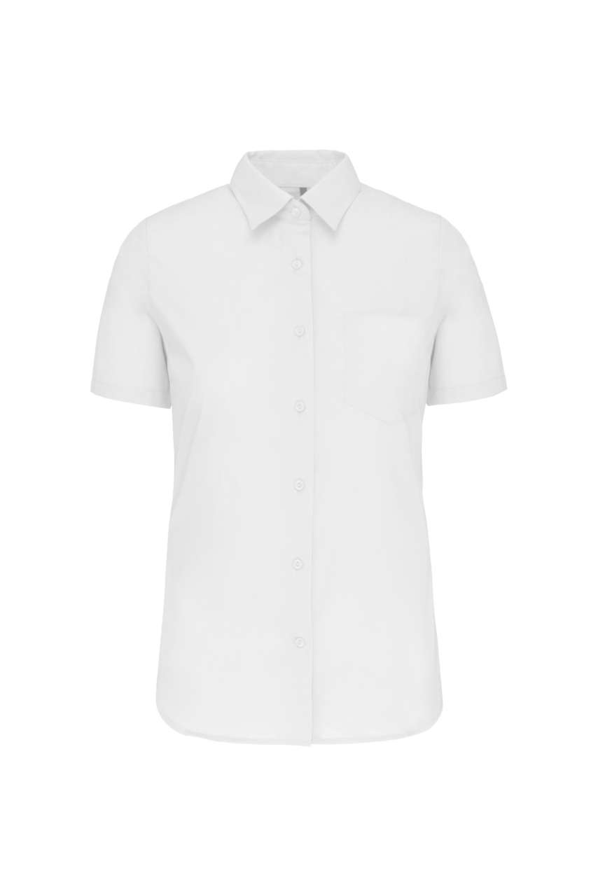 LADIES' SHORT-SLEEVED COTTON POPLIN SHIRT