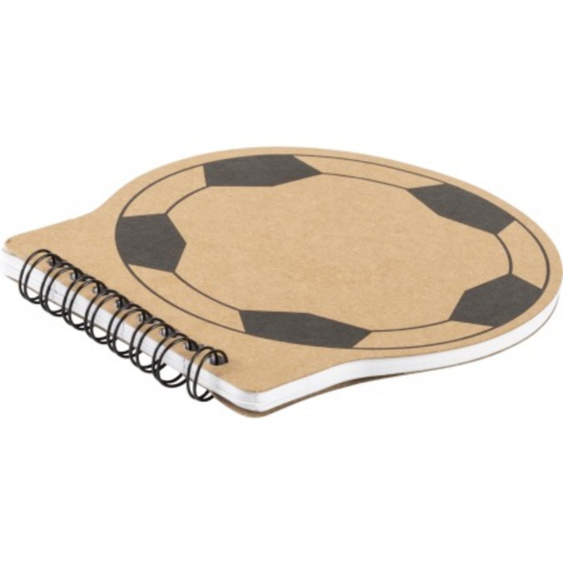 Football shaped notebook