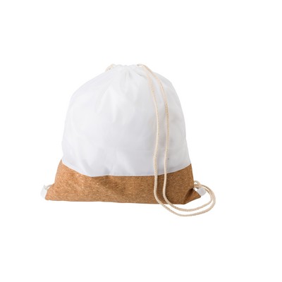 RPET and cork drawstring bag with cotton drawstrings