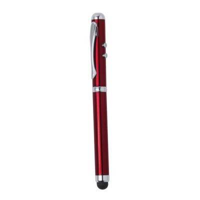 Laser pointer with LED light, ball pen, touch pen