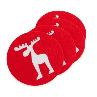 Coaster set, reindeer design