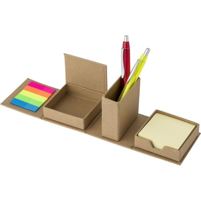 Memo holder, sticky notes, pen holder