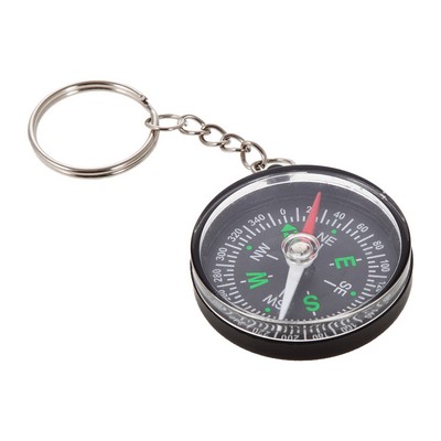 Keyring with compass