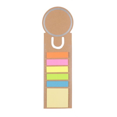 Memo holder, sticky notes, bookmark, notebook, ruler | Young