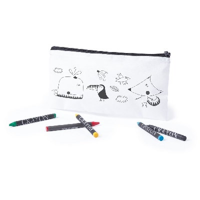 Pencil case for colouring, crayons