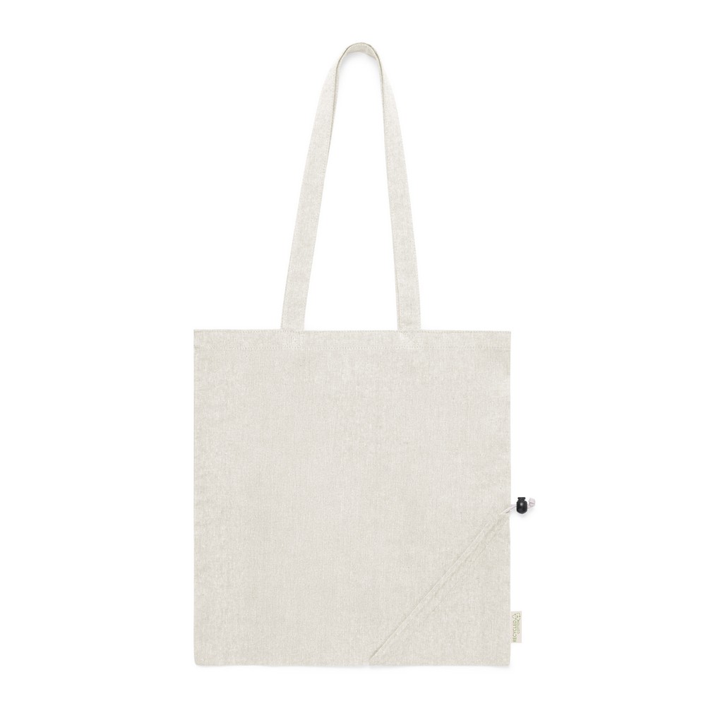 Recycled cotton shopping bag, foldable