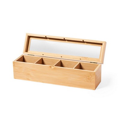 Bamboo tea storage box