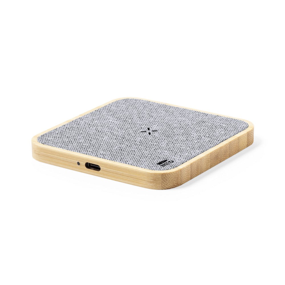 Bamboo wireless charger 15W, RPET detail