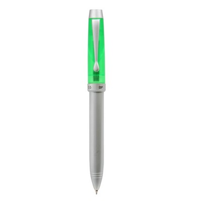 Twist action ball pen and pencil 2 in 1