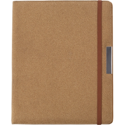 Cork conference folder with notebook