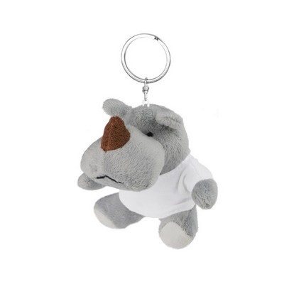 Plush rhino, keyring | Rupert