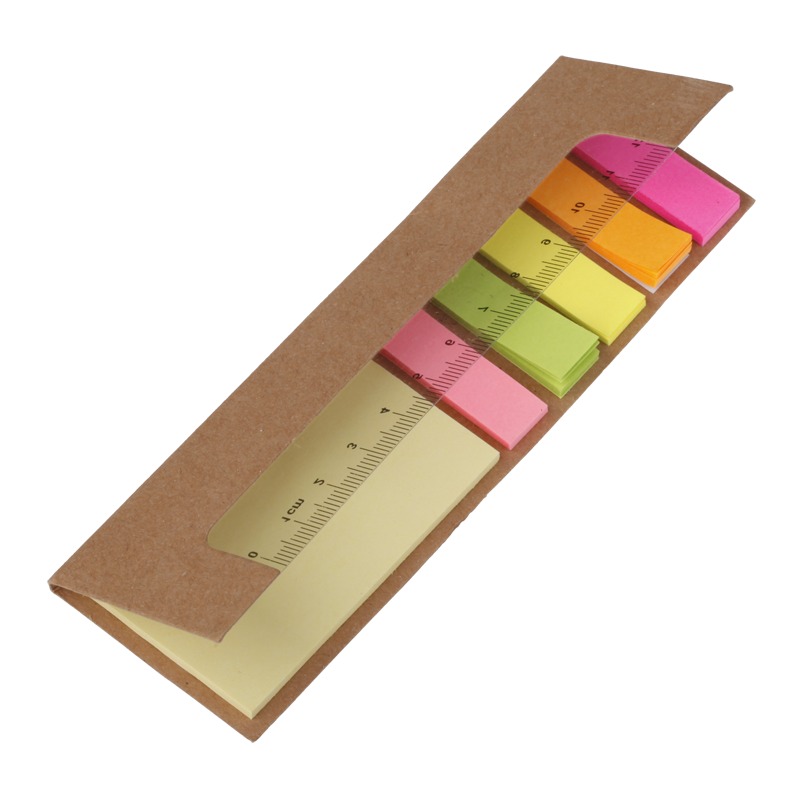 MEMO RULER set of sticky notes,  brown