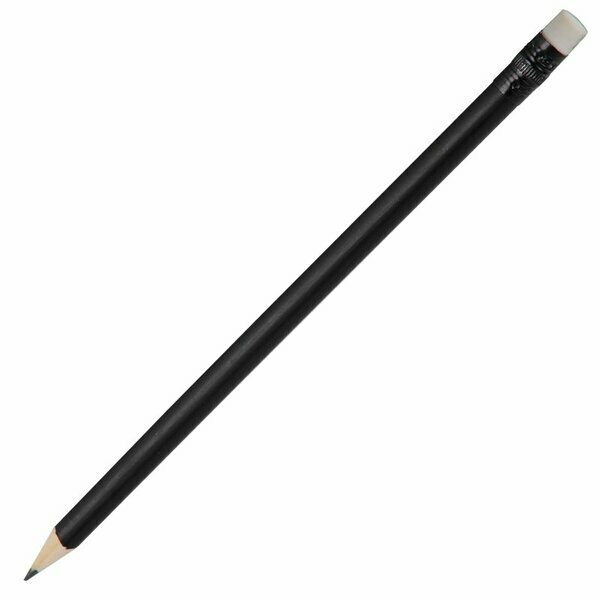 WOODEN BLACK pencil,  white/black