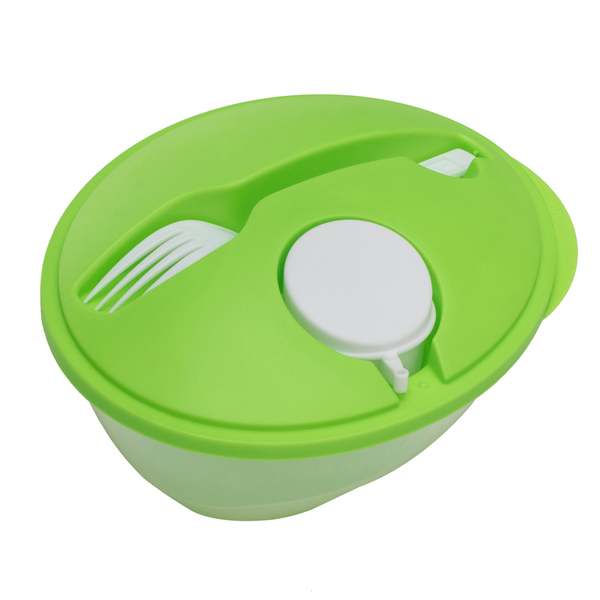 VEGGY salad bowl with fork,  green