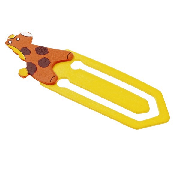 GIRAFFE BOOK bookmark,  yellow