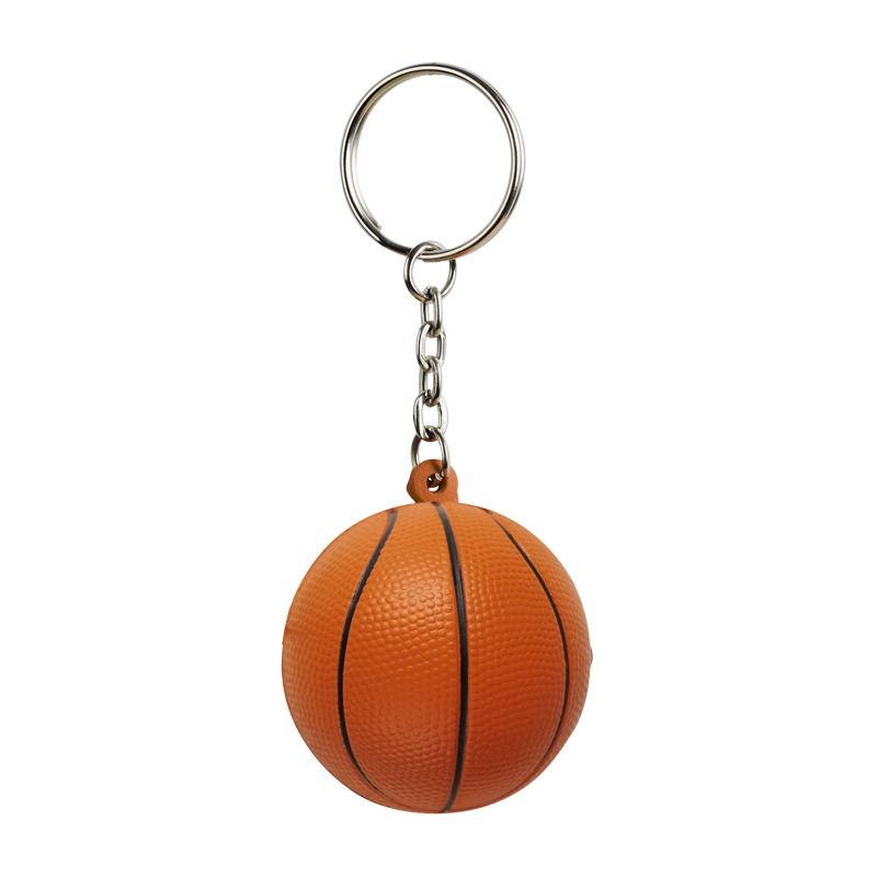 BASKET anti-stress toy key ring,  orange/black