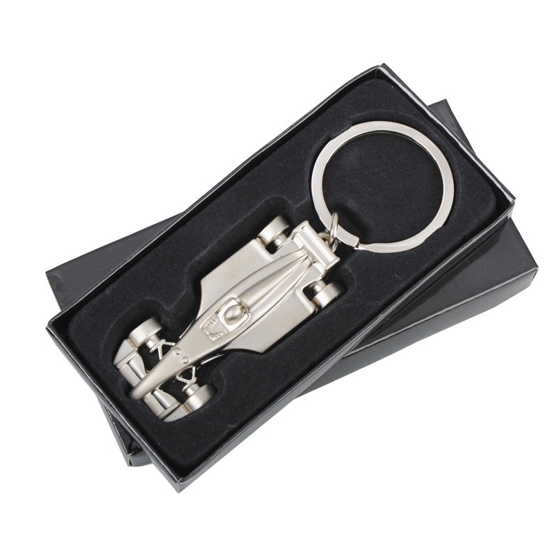 RACE metal key ring,  silver