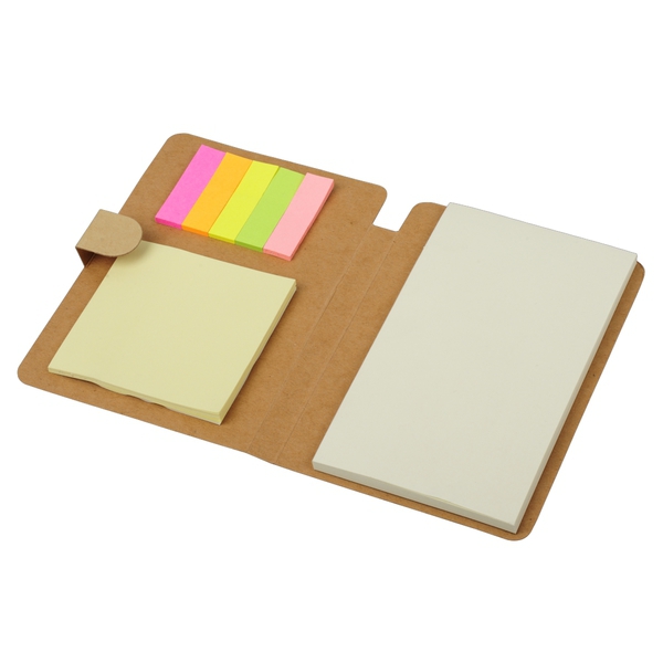 BLAND set of sticky notes and notebook,  beige