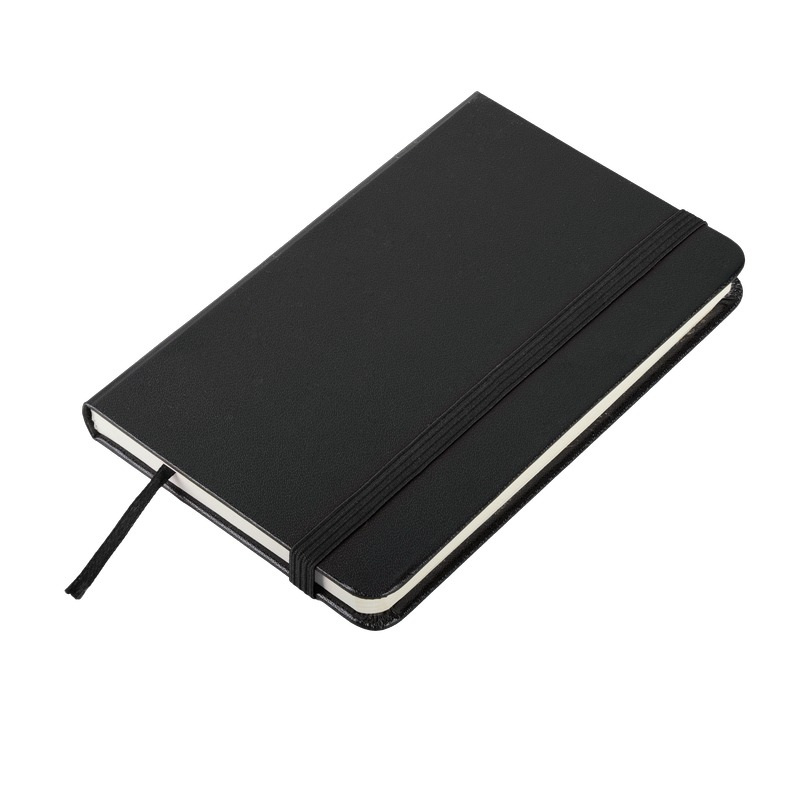 ZAMORA notebook with squared pages 90x140 / 160 pages,  black