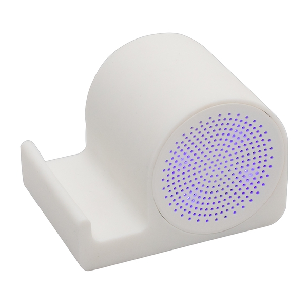 CLEARSOUND speaker with cell phone holder,  white