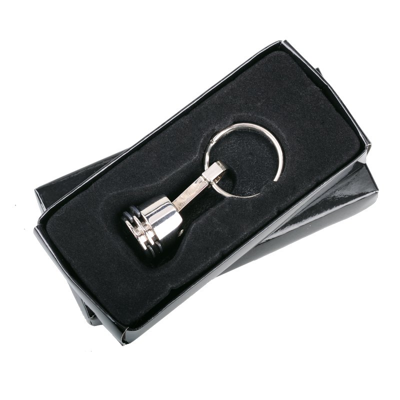 PISTON metal key ring,  silver