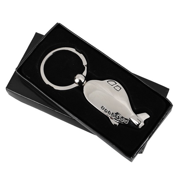 AVION metal key ring,  silver