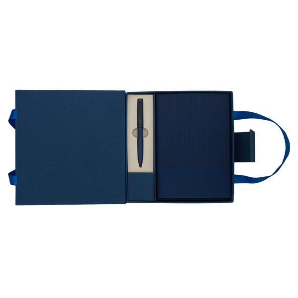 LOVINA gift set of notebook and pen, dark blue