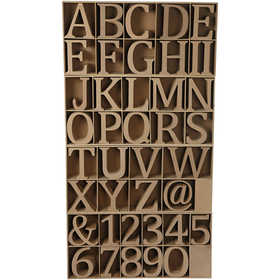 Wooden Letters, Numbers And Symbols
