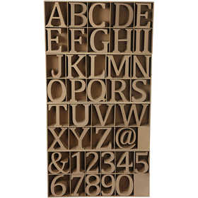 Wooden Letters, Numbers And Symbols