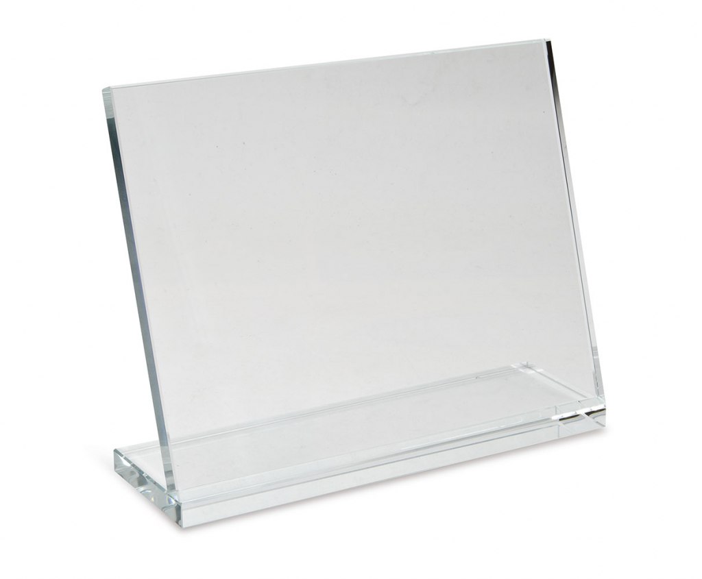 SLOPED GLASS WITH BASE 190X150X10 mm